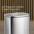 thumbnail image 5 of happimess Connor Rectangular 13.2-Gallon Trash Can with Soft-Close Lid and FREE Mini Trash Can, Platinum Silver, HPM1006A, 5 of 10