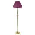 thumbnail image 1 of 60 H in. Burgundy Ceramic&Brass Floor Lamp, 1 of 1