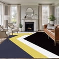 thumbnail image 2 of Black Yellow Lines Large Area Rugs 8x10 ft Geometric Abstract Black Yellow Blue Texture Washable Rug Non Slip Indoor Carpet Absorbent Floor Mat for Living Room Bedroom Dining Room, 2 of 9