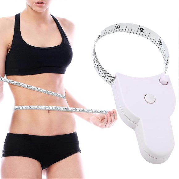 Body Measuring Tape for Body Measurement, 60 Inch 150 cm Locking Pin and Button Retract Design Weight Loss Measuring Tape