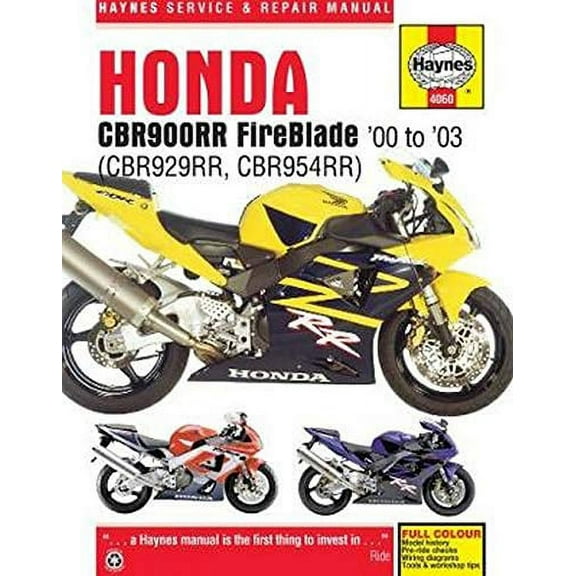 Haynes Repair/Service Manual for '00-03 CBR900RR Fireblade/CBR929RR/CBR954RR (M4060)