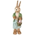 thumbnail image 2 of Northlight Standing Sisal Spring Rabbit Figure with Egg Basket Easter Decoration - 20.25", 2 of 6