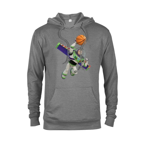 Disney Toy Story Buzz Lightyear Basketball - Pullover Hoodie for Adults - Customized-Graphite Heather