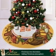 thumbnail image 6 of FMSHPON Traditional Roast Turkey Xmas Christmas Tree Skirt Stand Mat for Holiday Party Decoration Indoor Outdoor 48 inches, 6 of 6