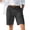 Black_009, variant on Mens Shorts High Waist Linen Pleated Formal Casual Rolled Cuff for Summer Navy M