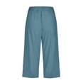 thumbnail image 6 of Nkmbld Capri Pants for Women Wide Leg High Waist Crop Lounge Sweatpants with Pocekets Summer Casual Workout Pants, 6 of 7