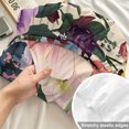 thumbnail image 4 of Full Size Fitted Sheet Set - Country Flowers 3 Piece Bedding Sets 16" Deep Pocket Fitted Sheet with 2 Pillowcases Retro Pastoral Colorful Floral Herbs Brushed Microfiber Hotel Luxury Bed Sheets, 4 of 9