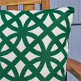 thumbnail image 4 of Noble House Mod Geometric Lattice Outdoor Cushion in Green and White (Set of 4), 4 of 7