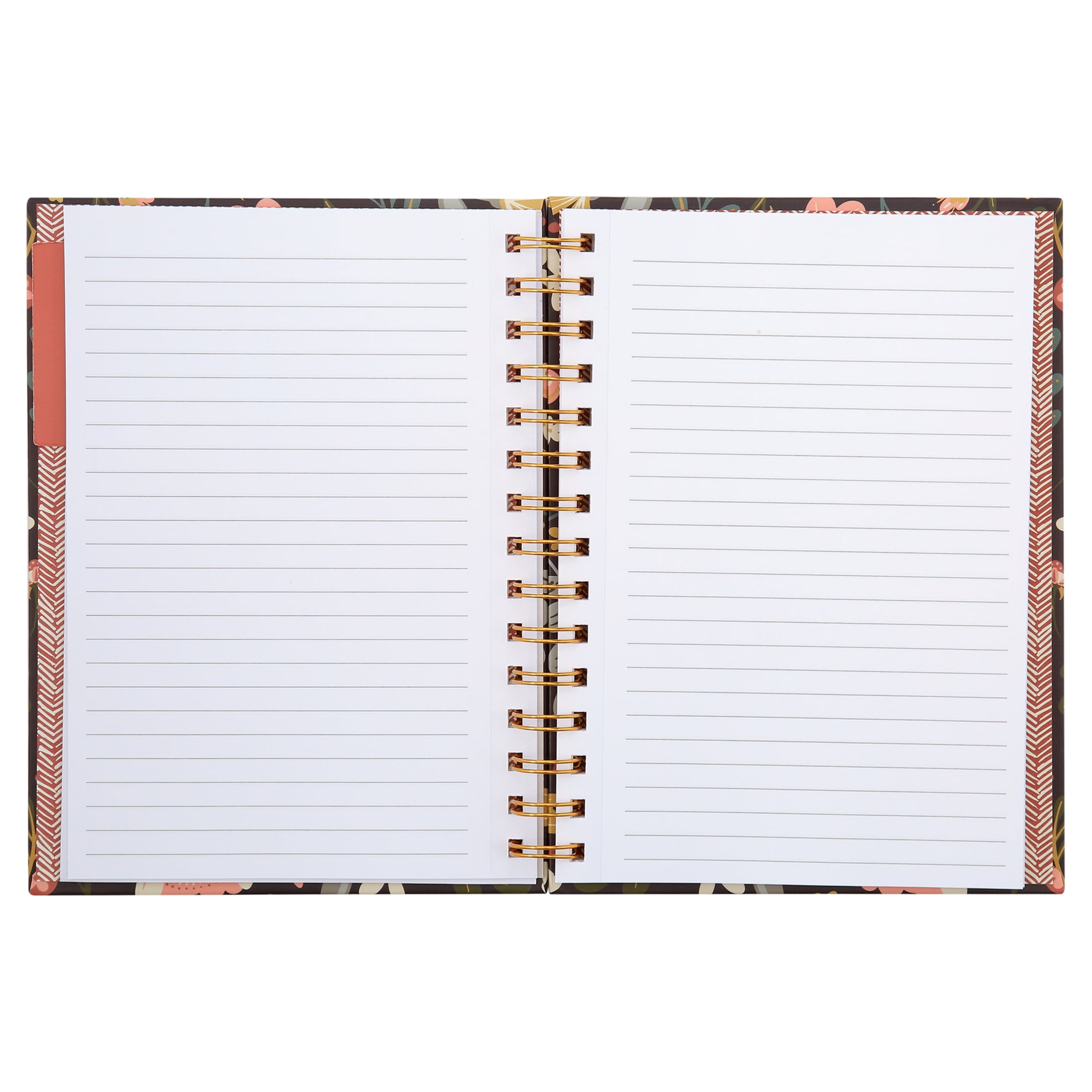 Pen+Gear 6. 4" x 8" Hardcover Journal, Floral,Includes Sticker Sheet And Heavy-Duty Pocket