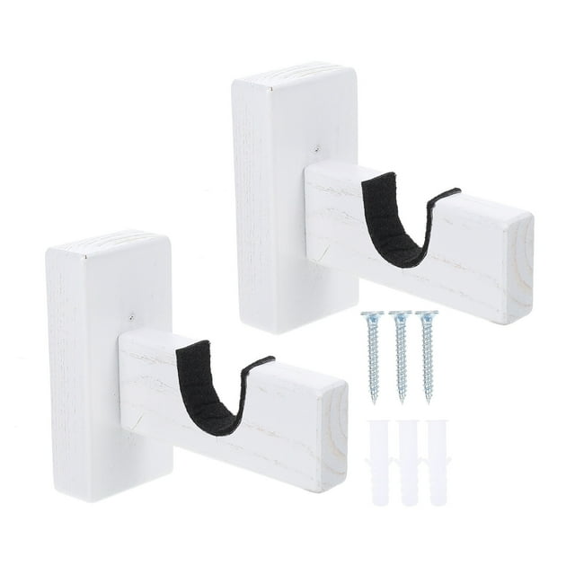 Shisuyan Wall Mounted Bat Rack Baseball Bat Holders White 1 Pair 4.3X3.5X1.8In