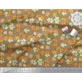 thumbnail image 2 of Soimoi Poly Georgette Fabric Leaves & Flower Floral Print Fabric by The Yard 52 Inch Wide, 2 of 3