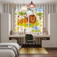 thumbnail image 5 of Cute Lion Kitchen Curtains 63 Inch Length, Funny Animal Cartoon Modern Grommet Top Bedroom Living Room Curtains, Light Filtering Cafe Curtain Drapes 2 Panels Set 84''x63'', 5 of 9