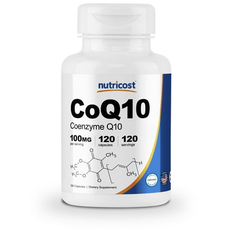 Nutricost CoQ10 100mg, 120 Veggie Capsules, 120 Servings - High Absorption Coenzyme (Best Price For Coenzyme Q10)