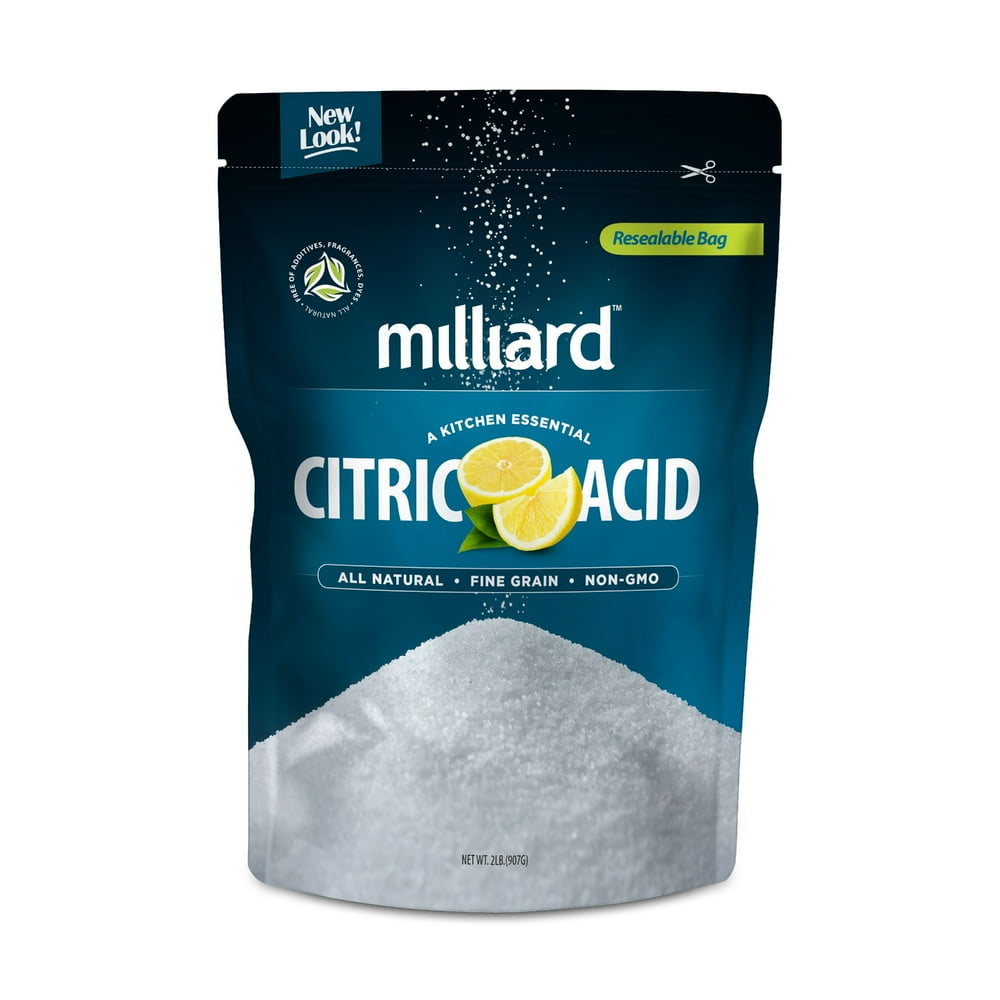 Milliard 100 Pure Food Grade Citric Acid NonGMO 2lb.