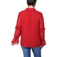 thumbnail image 3 of Long Sleeve Dotted Chiffon Blouse, 3 of 3