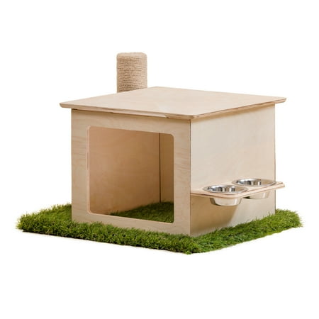 UPC: 0854878008206 | On2Pets Modern Cat House with Scratching Post