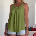 thumbnail image 5 of Women's Tank Tops with Built in Bra Womens Clothes Basic Tee Camisole Tops Halter Tops Sleeveless Tops Sports Yoga Shirts Padded Casual Loose Fitted Tank Tops Tunic Tops Shelf Bra Tank Army Green, 5 of 7