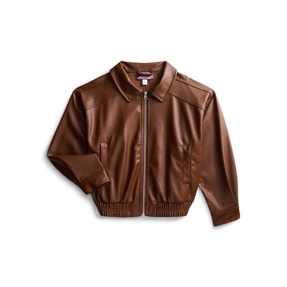 Weekend Academy Girls Faux Leather Jacket, Sizes 4-18