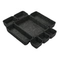 thumbnail image 4 of Organizador de cajones de fieltro de 8 piezas con separadores para tocador o mesa. Negro, 4 of 9