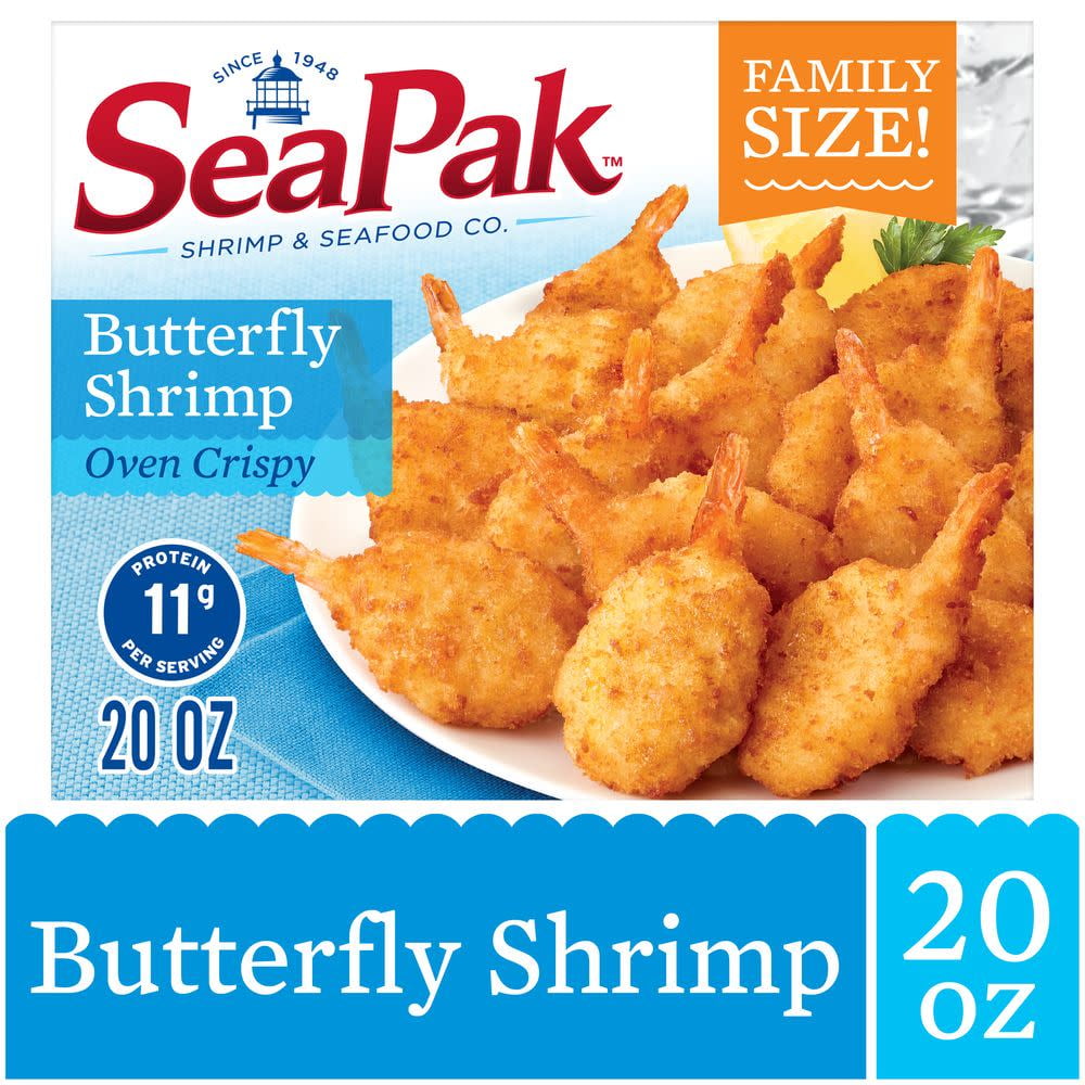 SeaPak Butterfly Shrimp with Crispy Breading, Easy to Bake, Frozen, 20 oz