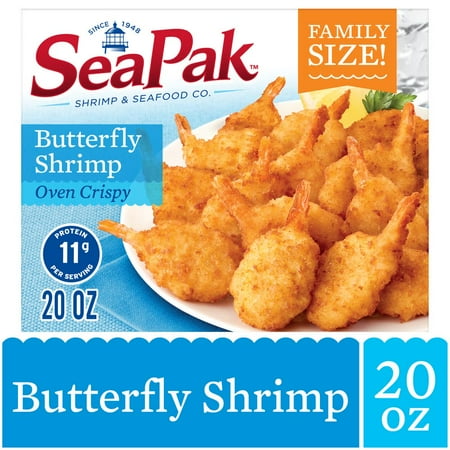 SeaPak Butterfly Shrimp with Crispy Breading, Easy to Bake, Frozen, 20 oz