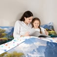 thumbnail image 5 of jejeloiu Rustic Nature Landscape Queen Comforter Set,Mountain Tree Pattern Bedding Sets,Lake House Bedding Comforter Set For Men Women,Microfiber Bedroom Decor Reversible,3 Pieces, 5 of 8