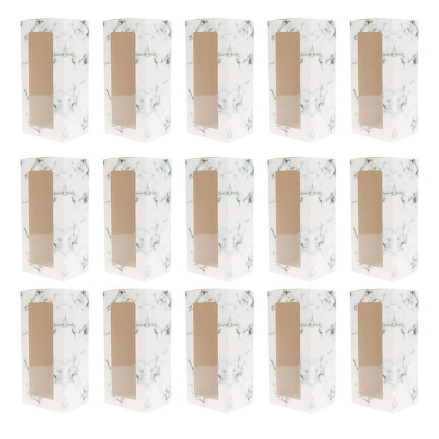 Minkissy 20Pack Small Bakery Boxes Rectangular Shape For Bakers And Event Organizers 17.5x8x6.5Cm