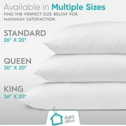 Digital Decor Set of 2 100% Cotton Hotel Pillows (Queen, Silver/Soft)