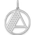 thumbnail image 3 of 14K White Gold Gatsby Diamond Initial A Charm (Width 17.81) - Jbsp, 3 of 5