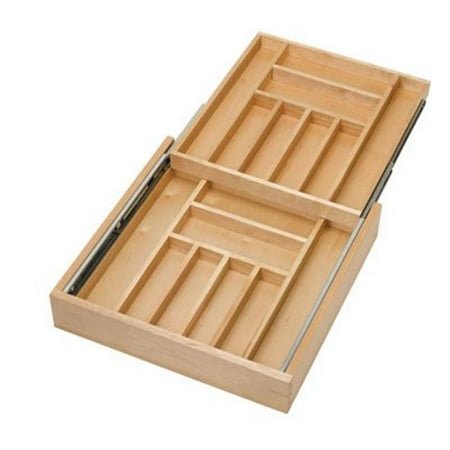 Rev A Shelf Rs4wtcd 18 1 14 50 In Wood Two Tiered Cutlery