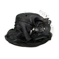 thumbnail image 2 of Sunsanly Big Brim Hat Organza Hats Summer Beach Cap Hats for Women Church Hats for Women Organza Victorian Hat Fancy Tea Party Hats Wedding Fascinator-Black, 2 of 8