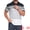 Black White, variant on DARING DIVA Men's Colorblock Striped Short Sleeve Three Button Polo Shirts S Black White