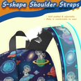 thumbnail image 5 of Space Cat and Galaxy Black Pattern 17" Waterproof Oxford School Backpacks for Teens, S-Shape Padded Straps, for School, Travel, Hiking, Camping, 5 of 5
