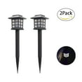 thumbnail image 4 of SPOORYYO Black Modern Outdoor Solar Lights, Landscape Spotlights, Garden Lights, Wireless Solar Powered for Yard and Walkway (Set of 2), 4 of 9