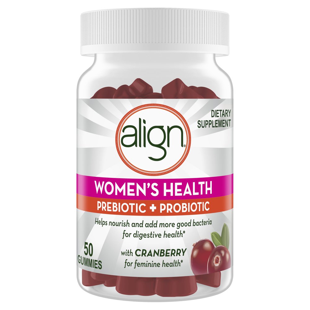 Align Women's Prebiotic Probiotic Supplement Gummies, Cranberry 50 Ct