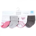 thumbnail image 2 of Hudson Baby Infant Girl Cotton Rich Newborn and Terry Socks, Bear Girl 8Pk, 0-6 Months, 2 of 6