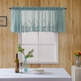 thumbnail image 2 of Modern Lace Hem Roman Short Window Curtain for Coffee Kitchen Cabinet Home Decor, 2 of 8