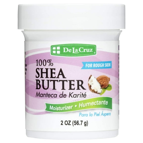 De La Cruz Pure Shea Butter Dry Skin Moisturizer Skin Care Routine Essentials, 2 Oz