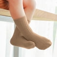 thumbnail image 5 of Karoyedx Crew Socks For Boys Children's Socks Boys And Girls Cotton Socks Double Needle Mid Calf Baby Baby Solid Color Socks B Size,0-6 Months, 5 of 5