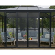 Palram - Canopia SanRemo 13' x 14' Patio Enclosure - Gray/Clear with Screen doors (6)