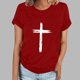 thumbnail image 1 of Fiudx Ofertas de La Semana Camiseta Informal de Manga Corta con Cuello Redondo Estampada para Mujer, 1 of 4