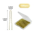thumbnail image 2 of 100 PCS Invisible Wave Hairgrip U Shaped Hair Pins Kit Large Heavy Duty Crinkled Hair Pins for Women and Ballet Bun with Box (2.4 in, Gold), 2 of 5