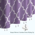 thumbnail image 6 of Purple Geometric Quatrefoil Pattern Shower Curtain 72"x72" ,Bathroom Decorative Shower Curtains Set with 12 Hooks,Modern Waterproof Washable Shower Curtain, 6 of 6