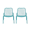 Teal, variant on Tcbosik Set of 2 Outdoor Stackable Chairs, Modern Lounge Chair, Metal Armless Chair for Porch, Garden, Patio, Backyard, Green