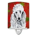 thumbnail image 1 of Carolines Treasures SC9751CNL White Standard Poodle Red Snowflakes Holiday Ceramic Night Light, 1 of 2