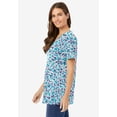 thumbnail image 3 of Woman Within Plus Size Perfect Printed Short-Sleeve V-Neck Tee, 3 of 6