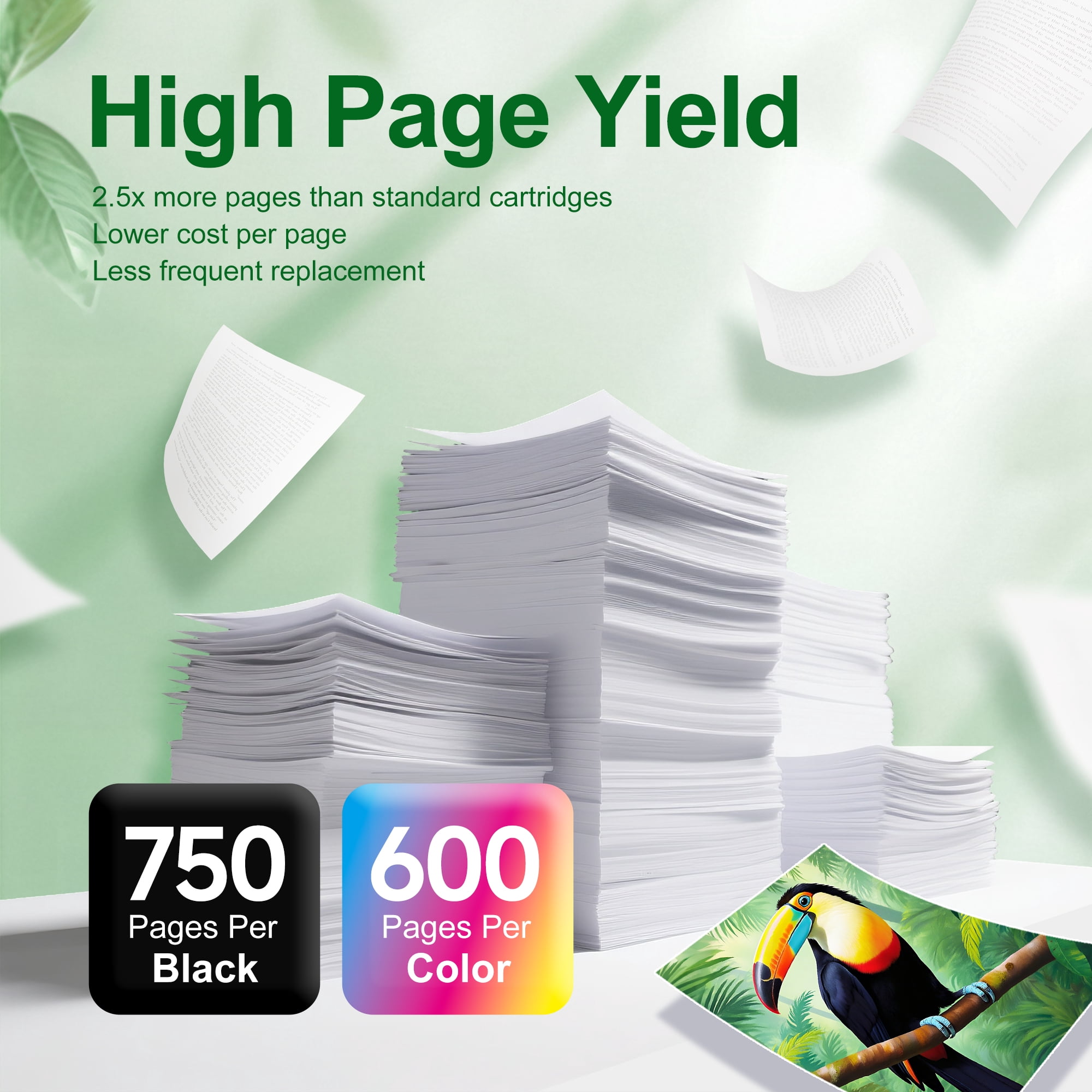 67XL Ink Cartridges Compatible for HP 67 Ink Cartridge for Ink 67 for DeskJet 2700 2752e 2755e 2855e 4155e 4255e Envy 6000 6055 6055e Printer (Black, Tri-color)