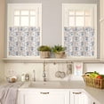 thumbnail image 4 of Christmas Coastal Kitchen Curtains and Valances Set, Rod Pocket Curtains Tier Farmhouse Window Curtains 36 Inch Length, Snowman Ocean Starfish Shell Conch 3 Piece Kitchen Curtains Set, 4 of 6