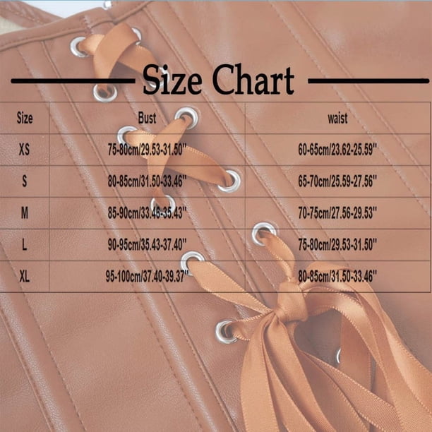Womens 2026 Fashion Tops Gothic Corset Style Tops Sexy PU Leather
