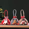 thumbnail image 5 of 3 Pcs Christmas Gift Doll Bags With Drawstring, Reusable Santa Gifts Bags With Drawstring Santa Claus Snowman Elk, 5 of 10
